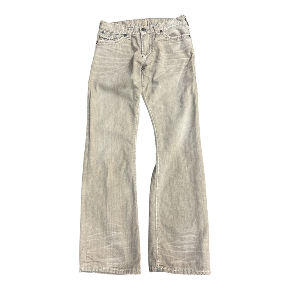 True Religion Men’s Light Beige Bootcut Jeans